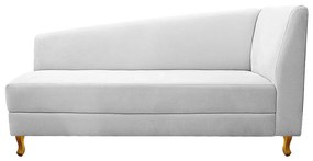 Recamier Valéria 140cm Lado Esquerdo Suede Branco - ADJ Decor