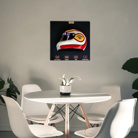 Quadro 3D Decorativo Helmet NP 88 Branco - Gran Belo