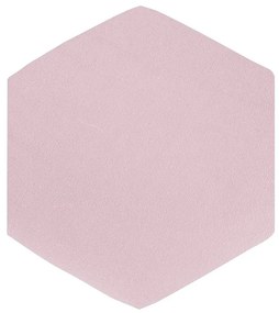 Puff Aramado Hexágono Decorativo Industrial Preto com Suede D03 - D'Rossi - Rosa Bebê
