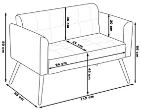 Conjunto 2 Poltronas e 1 Namoradeira Pés Palito Karen Suede Azul Marinho G19 - Gran Belo
