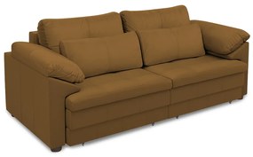 Sofá Retrátil Manual Sala de Estar Nolan Bipartido 175cm Conforto Premium em Couro Mel G58 - Gran Belo