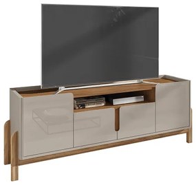Rack Lizz 1.90 Off White/Cedro - Casa D Móveis
