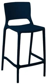 Banqueta Alta Cozinha Azul Marinho Empilhável Urano em Polipropileno Acrilys