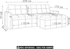 Sofá Retrátil 3 Lugares Para Sala 244cm Elios Couro Bordô Z55 - Mpozen