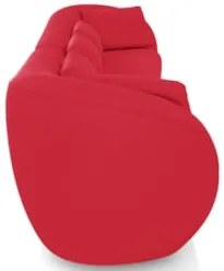Sofá 4 Lugares 292cm Orgânico Pé Madeira Yume Veludo Vermelho Z55 - Mp