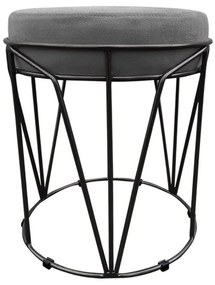 Puff Multiuso com Mesa Babu 2 em 1 Suede Base Preto D'Rossi - Grafite