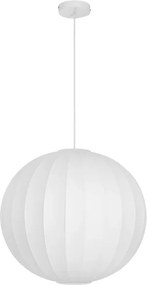 Pendente Tecido E Metal Branco Ø50x45cm Balloon