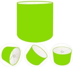 Cúpula Abajur Cilíndrica Cp-8010 Ø25x25cm Verde Limão