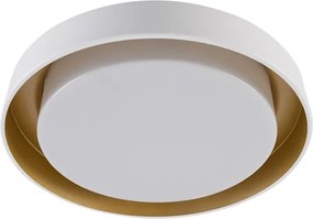 Plafon Led Sobrepor Multitemperatura 16W Dubai - BRANCO DOURADO