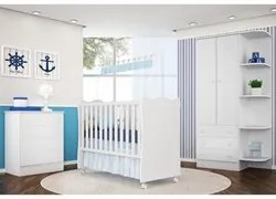 Jogo de Quarto Infantil Certificado pelo Inmetro Doce Sonho com Berço