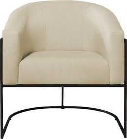 Poltrona Decorativa Sala de Estar Recepção Luiza Base de Ferro Preto Suede - ADJ Decor