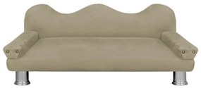 Cama Sofá Pet Meg Para Cães E Gatos Elegante e confortável Suede Nude