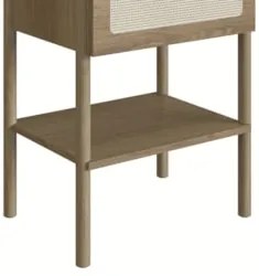 Mesa de Cabeceira Com 1 Gaveta Pés Madeira Arlo A10 Hanover - Mpozenat