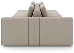 Sofá Ilha e Puff Sala Living 285cm Siesta M22 Veludo Bege  - Mpozenato