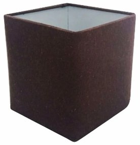 Cúpula em tecido quadrada abajur luminária cp-4224 16/16x16cm café