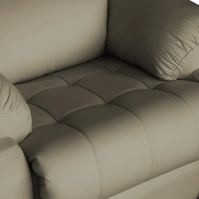 Poltrona Decorativa Magnum Reclinável Elétrica com Massagem Suede Nude