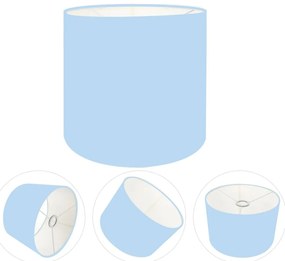 Cúpula Abajur Cilíndrica Cp-7008 Ø20x25cm Azul Bebê