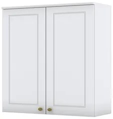 Armário Aéreo 80cm 2 Portas 100% MDF Americana Branco HP - Henn