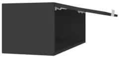 Armário de Cozinha Aéreo 70cm Pérola Z34 Preto              - Mpozenat