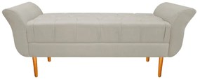 Recamier Estofado Ari 160 cm Queen Size Suede Bege - ADJ Decor