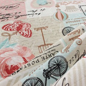 Tecido Decorativo Jacquard Estampado Retrô Rosa D61 01 Metro - D'Rossi