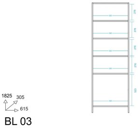 Estante Prateleira Livreiro 2 Portas Bl 03 - Branco