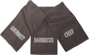 Kit 3 Panos de Prato Prime 100% Algodão Gourmet - Cinza Grafite  Grafite