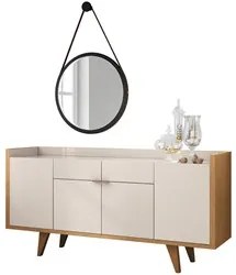 Balcão Buffet Sinfonia com Espelho Adnet 67cm H01 Off White/Cinamomo -