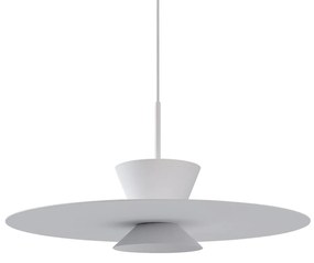 Pendente Tule Ø50X25Cm 1Xmr16 - Usina 25120/50 (BT - Branco Texturizado, OL-F - Verde Oliva Fosco)