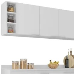Armário de Cozinha CP13 e Tampo 178cm Pérola M24 Branco     - Mpozenat
