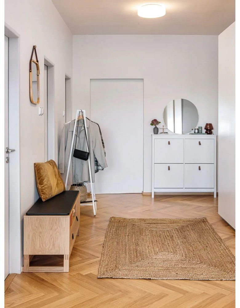 Lustro ścienne z ramą w kolorze złota House Nordic Jersey, ø 40 cm
