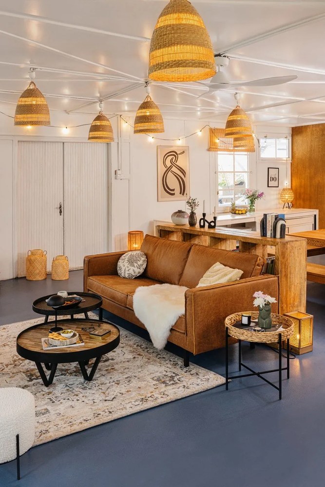 Bambusowy lampion 2 szt. 45 cm Madlin – Bloomingville