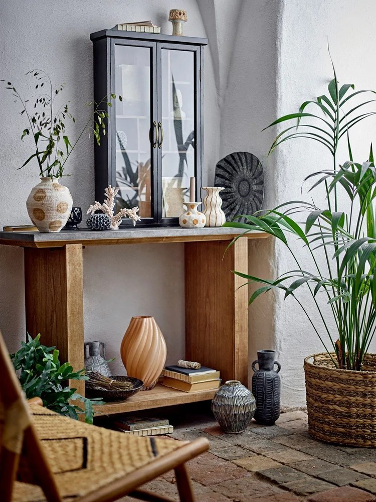 Pomarańczowy szklany wazon (wysokość 30 cm) Kanji – Bloomingville