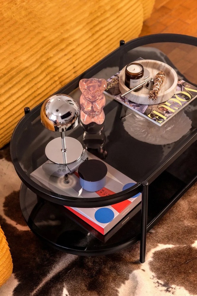 Musztardowy sztruksowy rozkładany narożnik (lewostronny) Lucien – Bobochic Paris