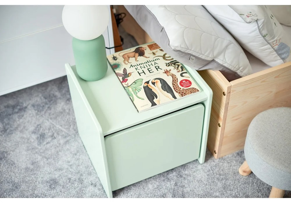 Miętowa szafka nocna Vipack Kiddy