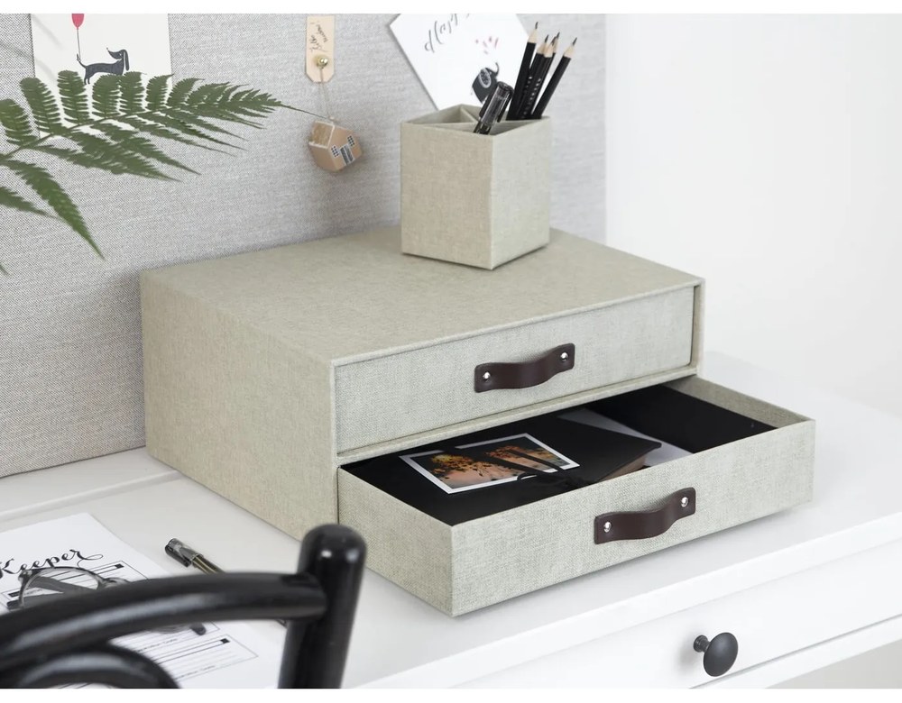Beżowy 4-częściowy przybornik Bigso Box of Sweden Lena