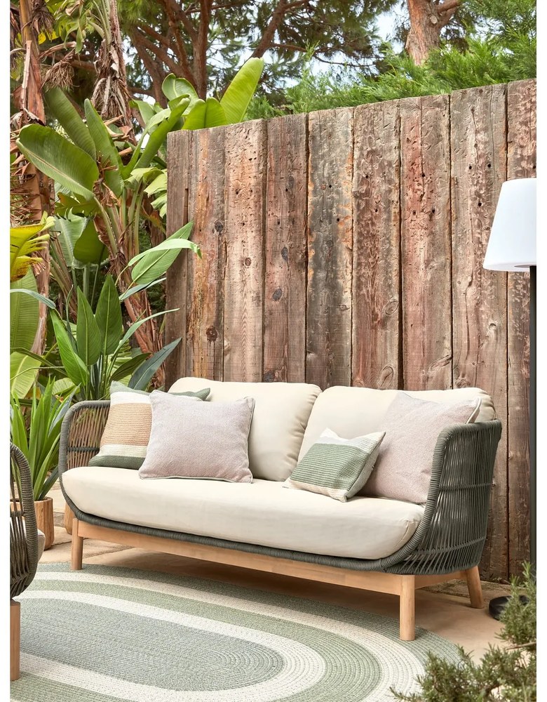 Sofa ogrodowa w kolorze khaki Kave Home Catalina
