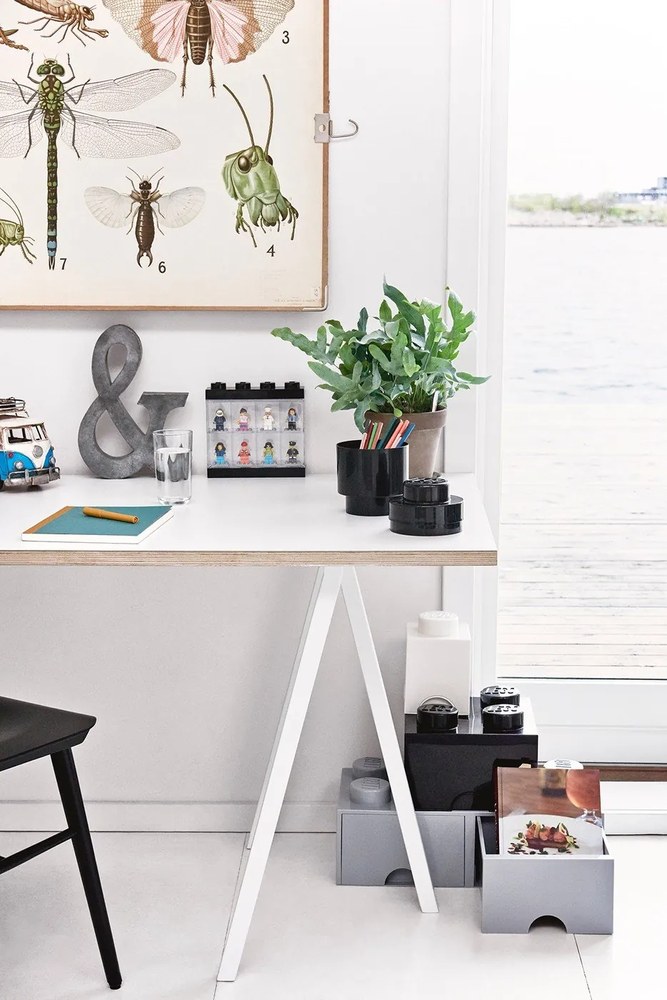 Czarny kwadratowy pojemnik LEGO®