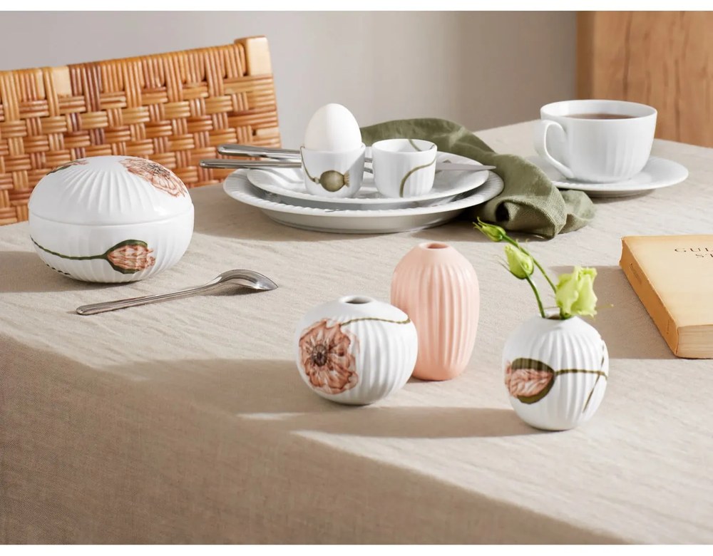 Biały porcelanowy talerz Kähler Design Hammershøi Poppy, ø 27 cm
