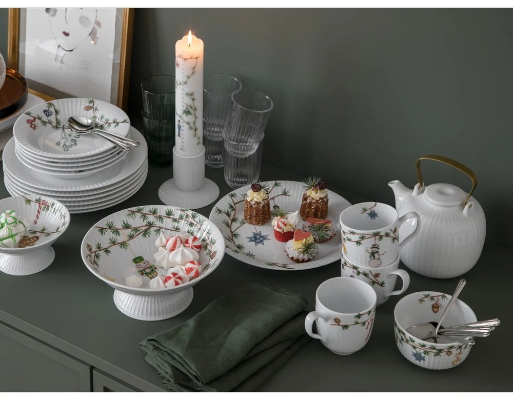 Biały porcelanowy talerz Kähler Design Hammershoi, ⌀ 27 cm