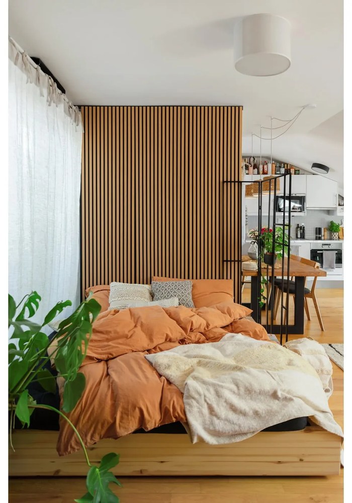 Łóżko dwuosobowe z drewna sosnowego ze stelażem 180x200 cm Ziggy – Karup Design
