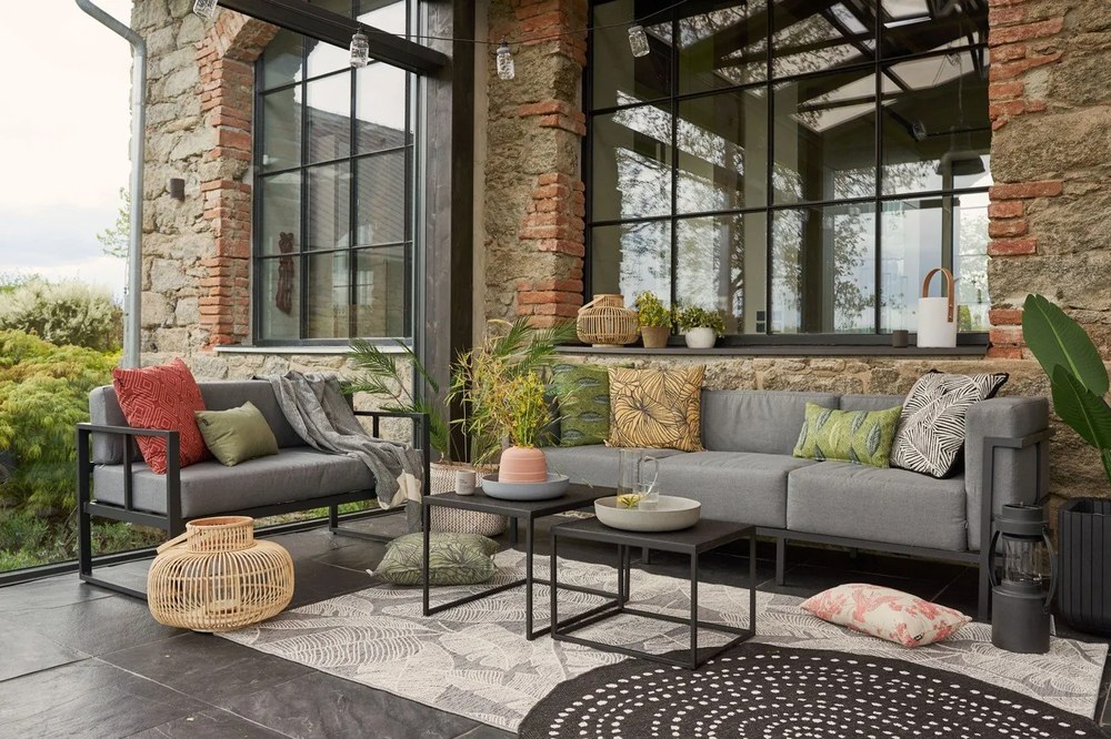 Szara 2-osobowa sofa ogrodowa Bonami Selection Bellisima