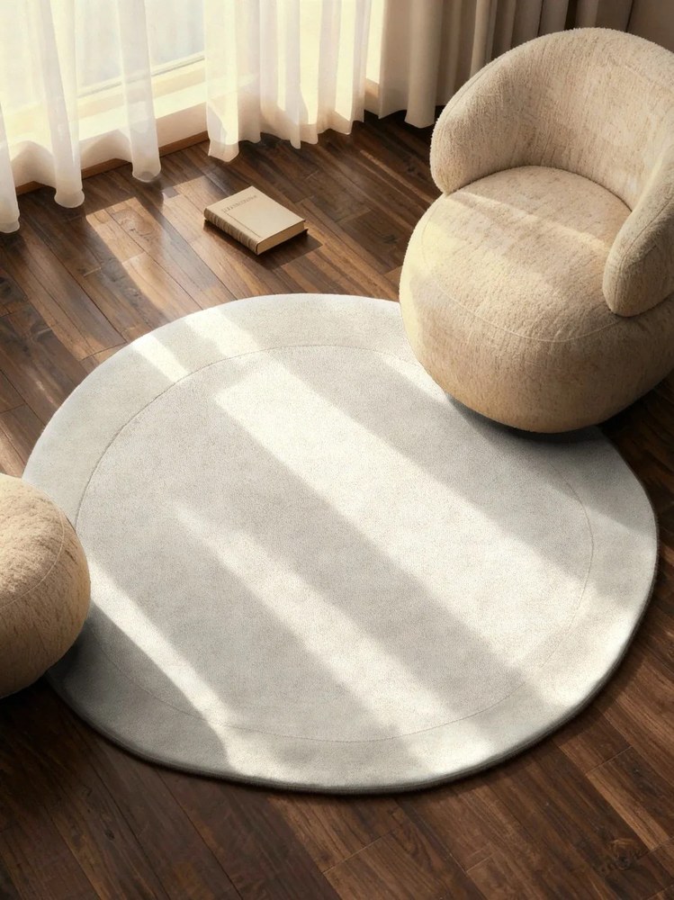 Kremowy okrągły dywan z mieszanki wełny tkany ręcznie ø 160 cm Kari Organic – Villeroy&amp;Boch
