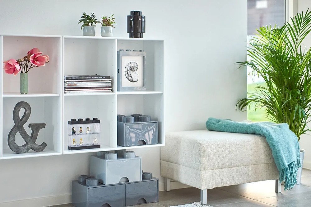 Ciemnoszary dziecięcy pojemnik z szufladą LEGO®