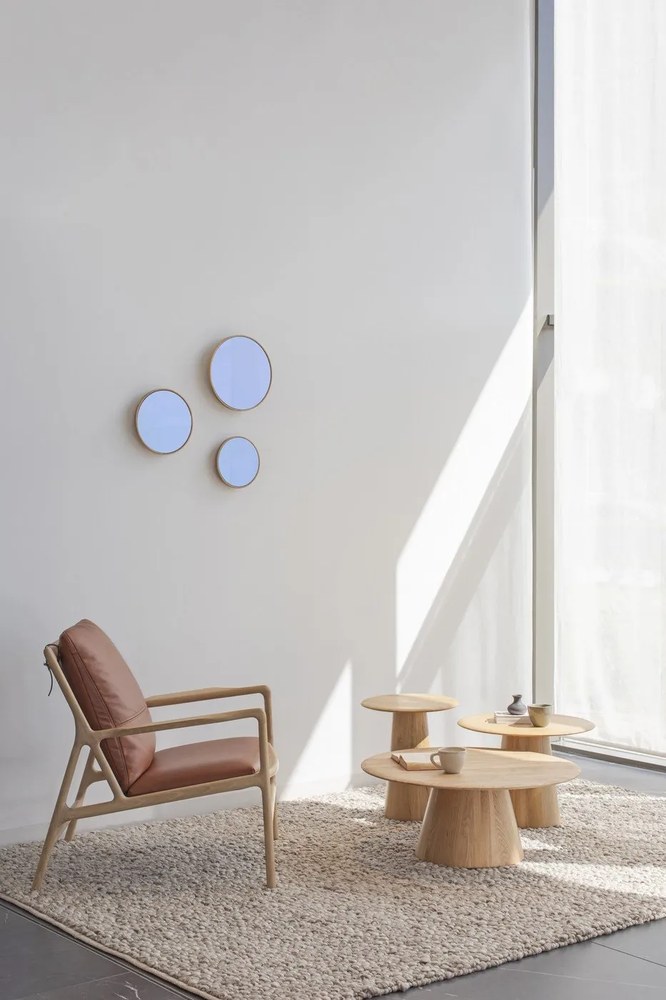 Okrągły stolik z litego drewna dębowego ø 40 cm Mushroom – Gazzda