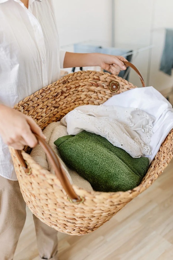 Naturalny kosz na pranie z trawy morskiej 100 l Belize – Compactor