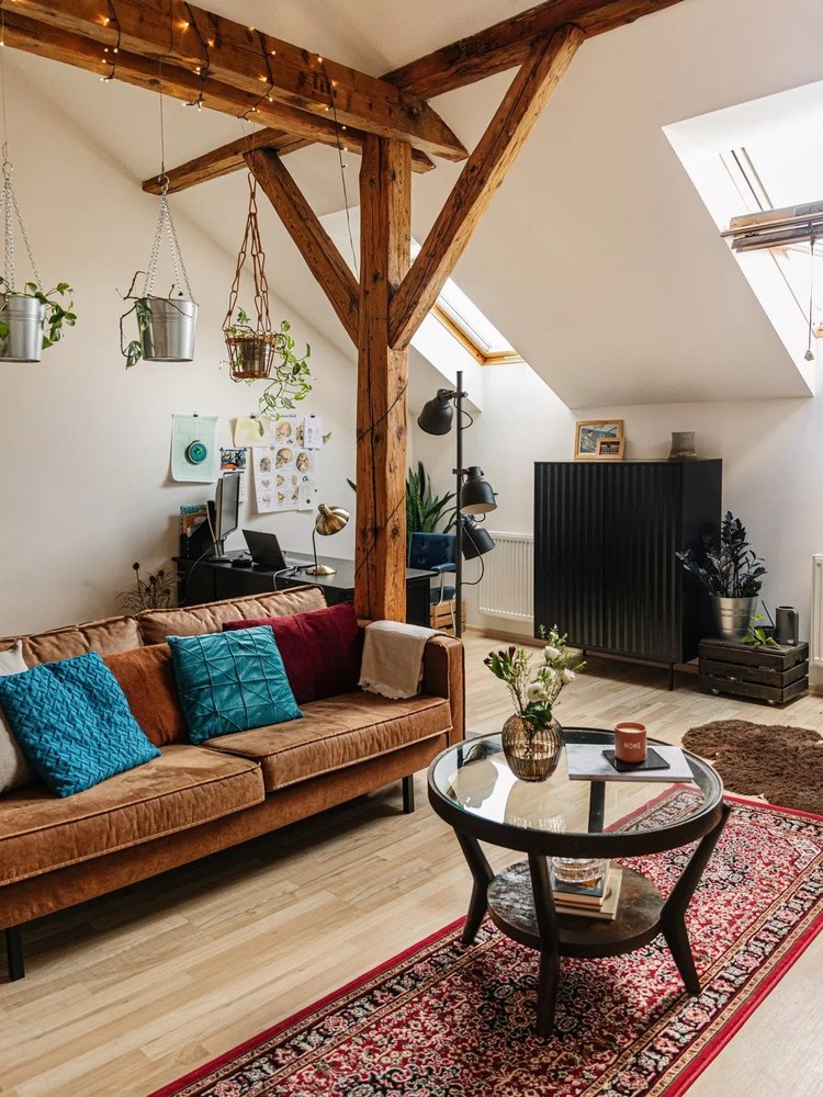 Jasnobrązowa sofa ze sztucznej skóry Scandic Rate