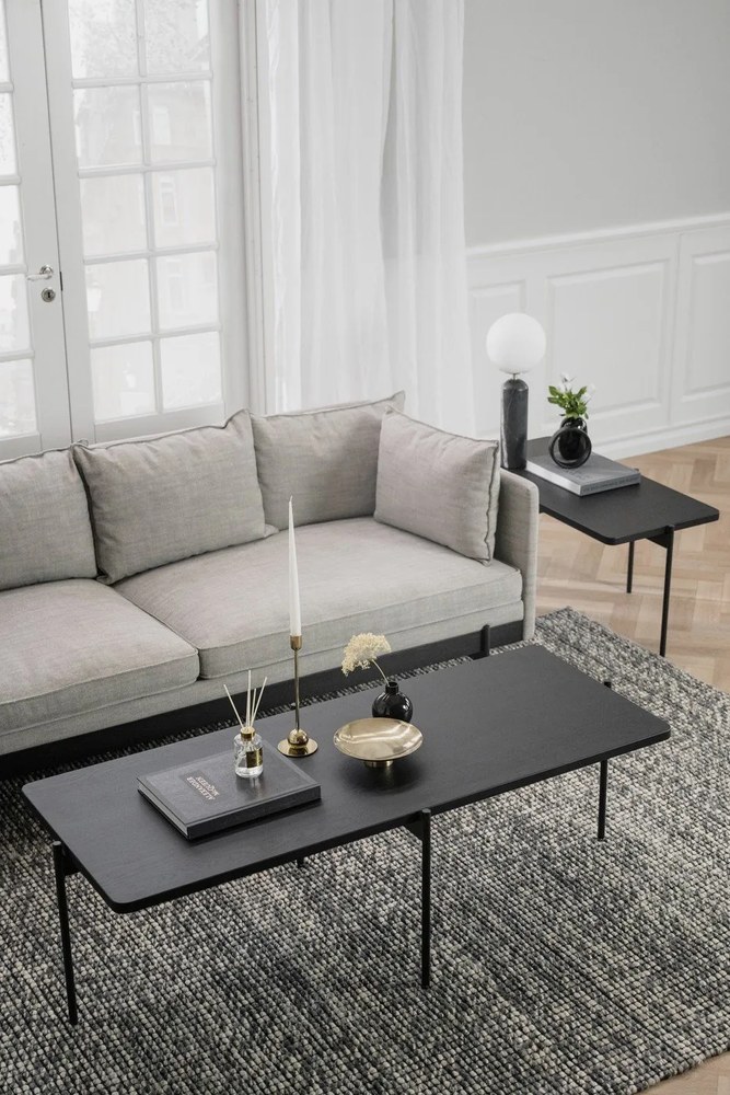 Brązowy stolik z drewna jesionowego Rowico Shelton, 145x60 cm