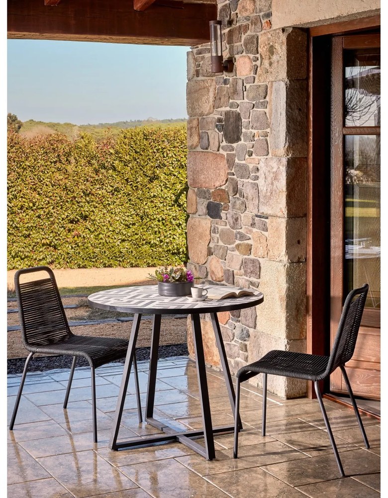 Stół ogrodowy z ceramicznym blatem Kave Home Tella, ⌀ 90 cm