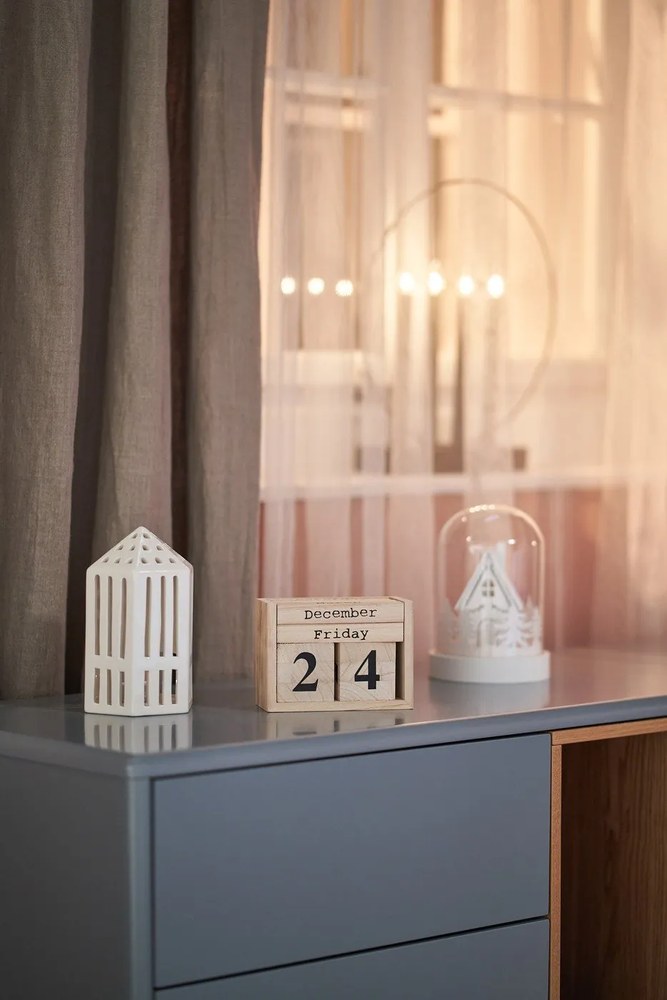 Niebieska/szara niska komoda 180x76 cm Corvo – Teulat